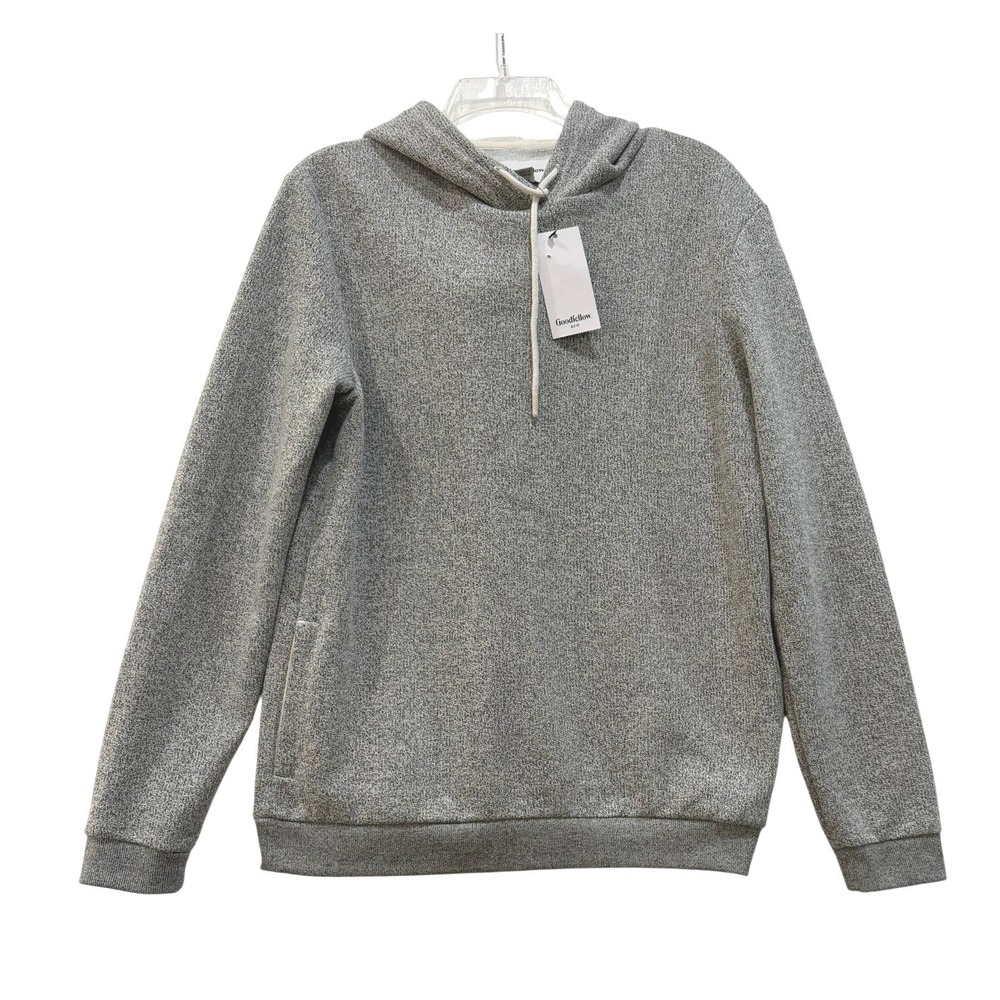 Goodfellow & Co Men's Marled Gray Knit Pullover Hoodie Sweatshirt Size M NWT